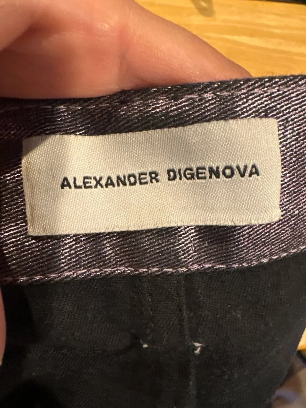 Alexander Digenova Metallic Coated Mens 32 Purple Iridescent Straight Pants